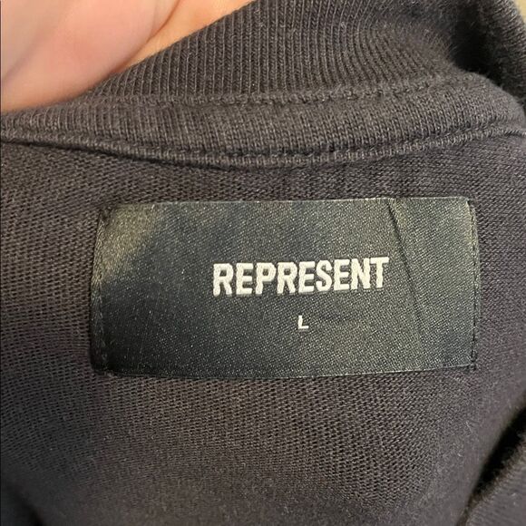 Represent Black Shark Graphic Pullover Casual T-Shirt Modern Streetwear - Picture 6 of 9